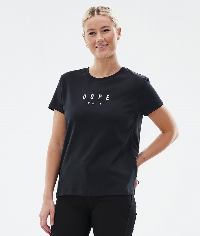 Women Dope Standard W T-shirts Black | DHJSNRX-84