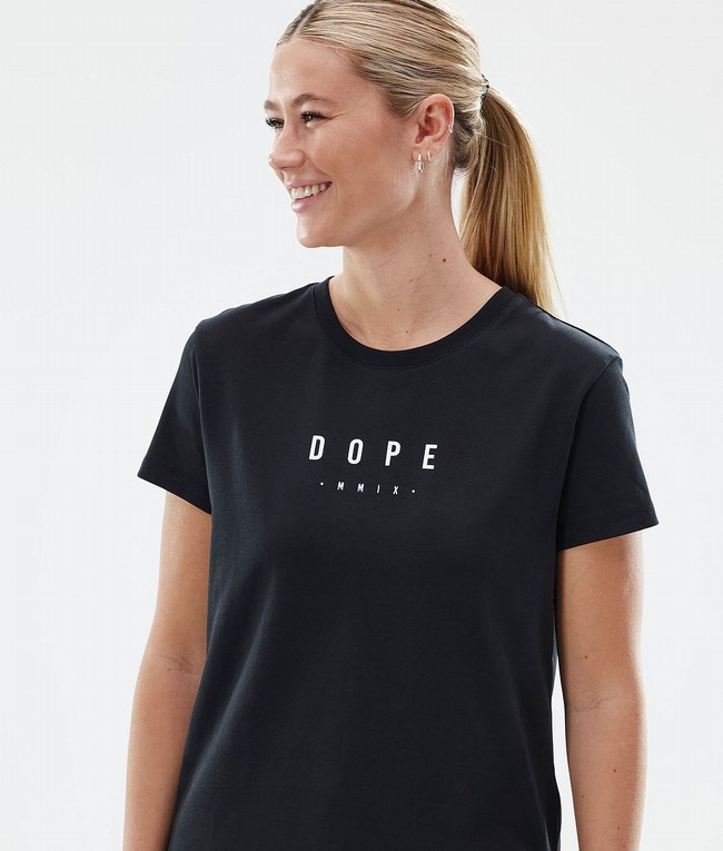 Women Dope Standard W T-shirts Black | DHJSNRX-84