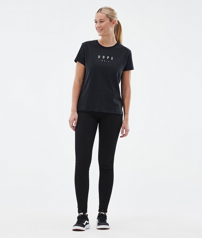 Women Dope Standard W T-shirts Black | DHJSNRX-84