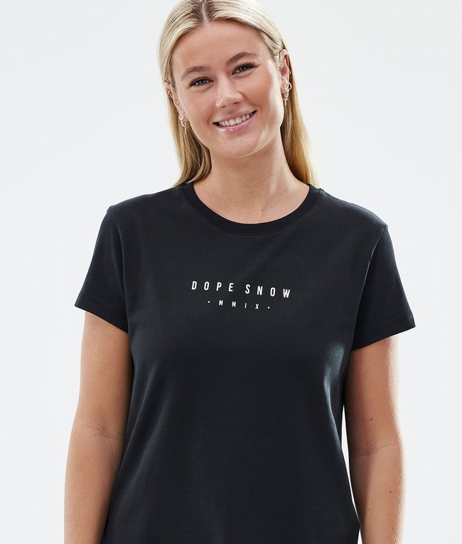 Women Dope Standard W T-shirts Black | EVPWLAY-30