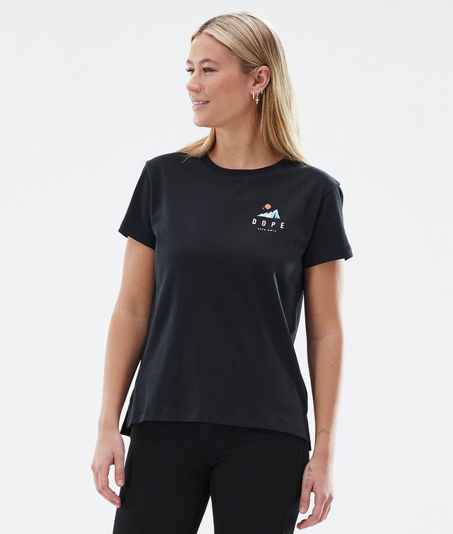 Women Dope Standard W T-shirts Black | GZXIQAM-36