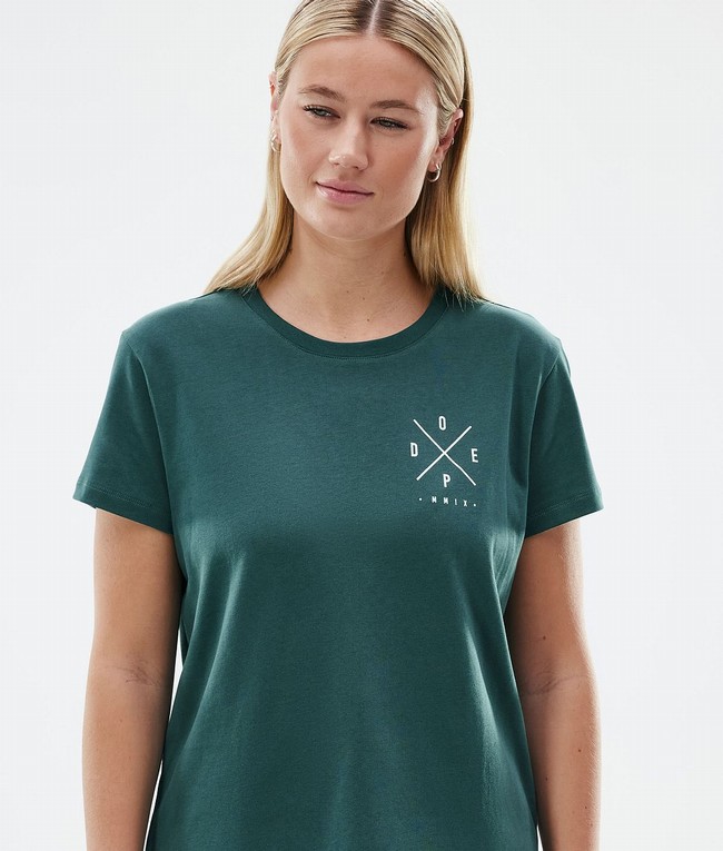 Women Dope Standard W T-shirts Green | HFJXANT-57