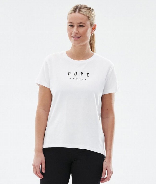 Women Dope Standard W T-shirts White | BFKTAQJ-09