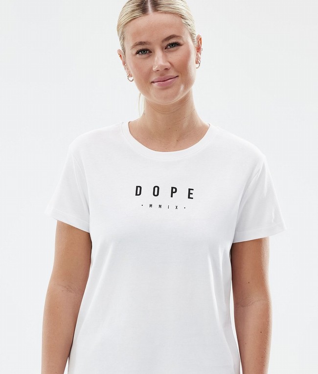 Women Dope Standard W T-shirts White | BFKTAQJ-09