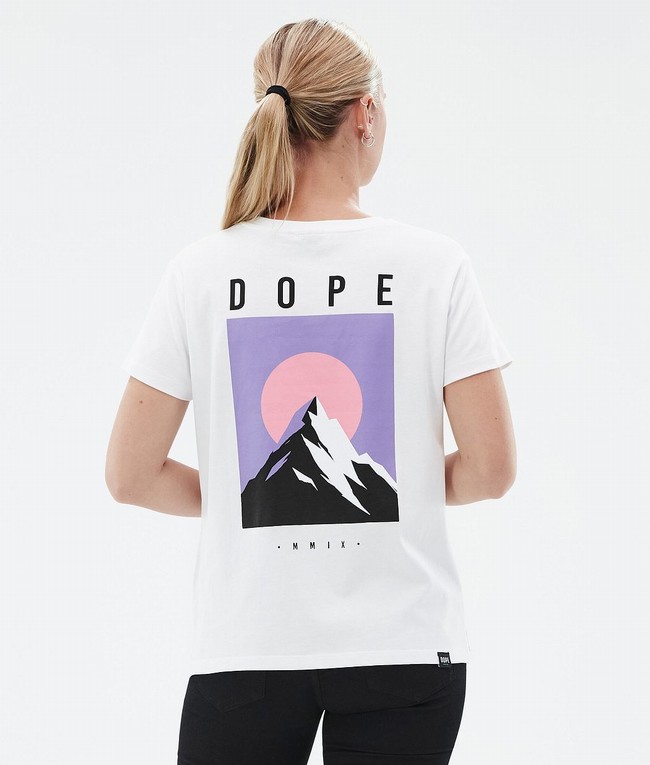 Women Dope Standard W T-shirts White | BFKTAQJ-09