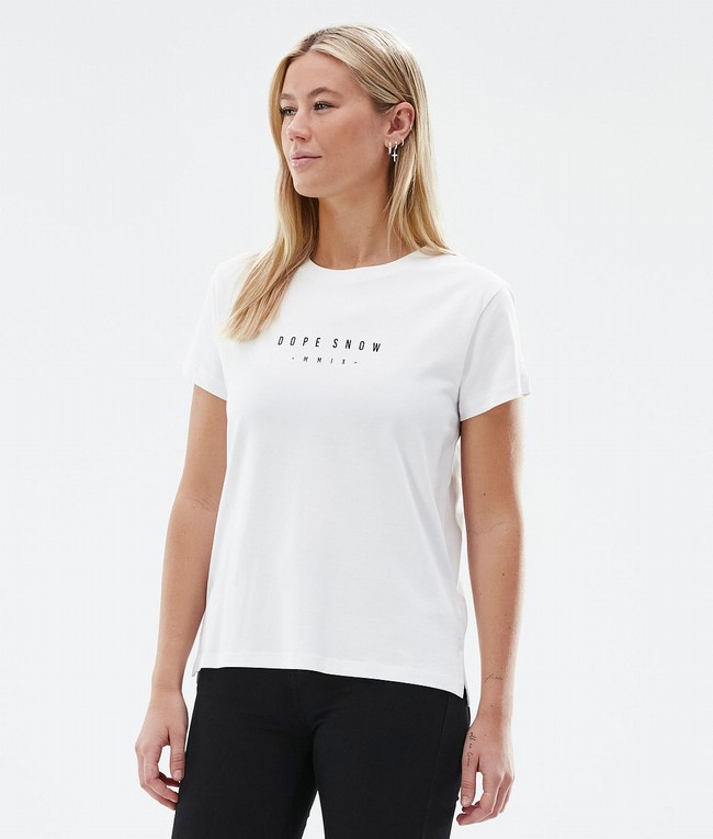 Women Dope Standard W T-shirts White | DCERZMS-13