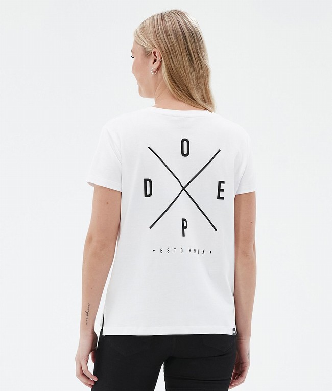 Women Dope Standard W T-shirts White | XFSMIBR-08