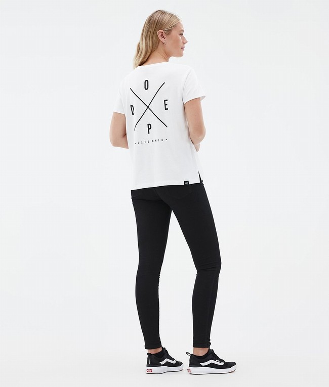 Women Dope Standard W T-shirts White | XFSMIBR-08