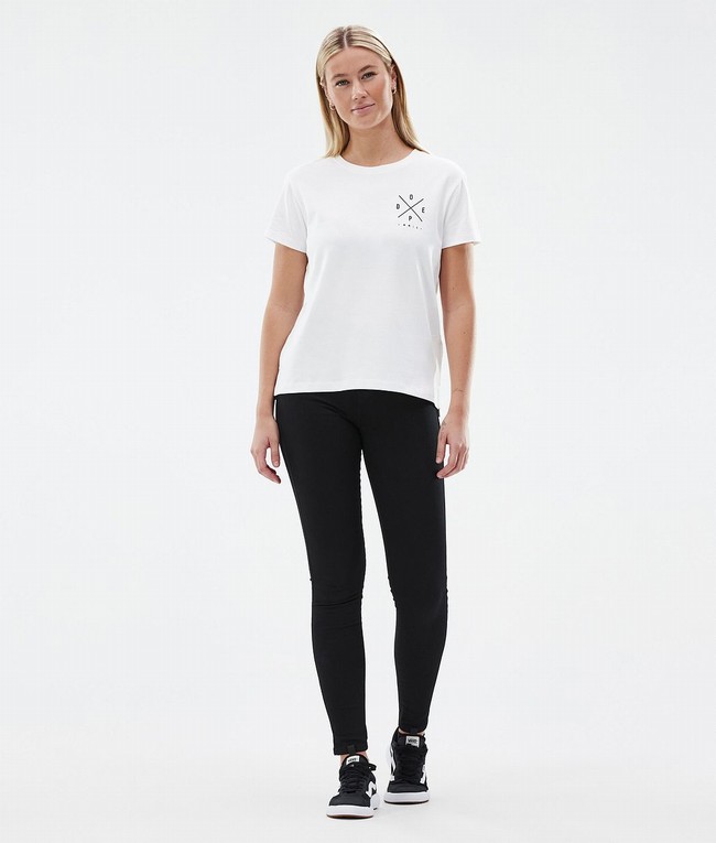 Women Dope Standard W T-shirts White | XFSMIBR-08