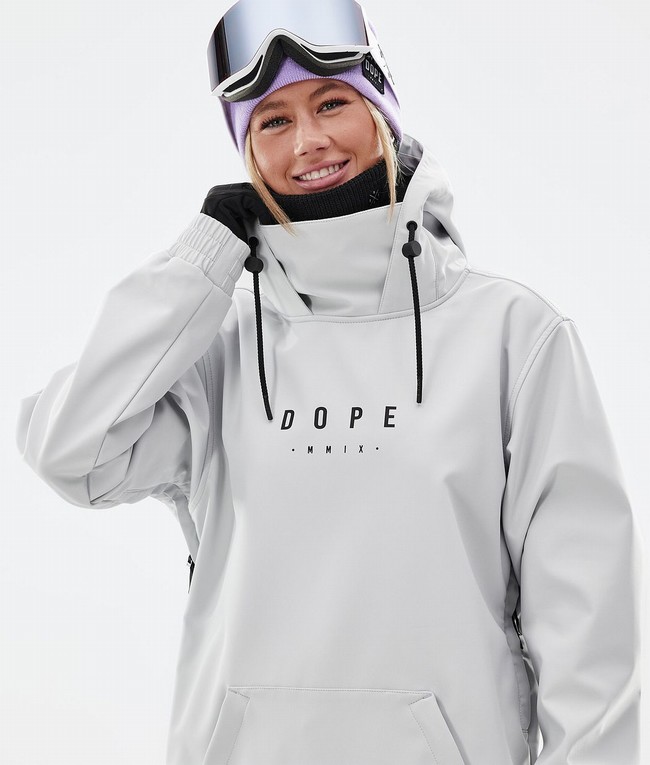 Women Dope Yeti W 2022 Snowboard Jackets Light Grey | EVFJTXO-76