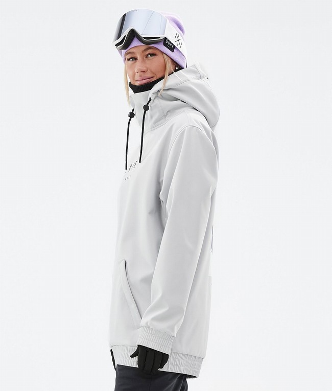 Women Dope Yeti W 2022 Snowboard Jackets Light Grey | EVFJTXO-76