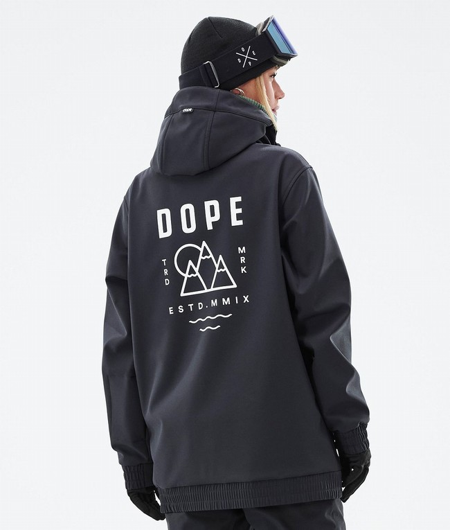 Women Dope Yeti W 2022 Snowboard Jackets Black | LFWRQUG-09