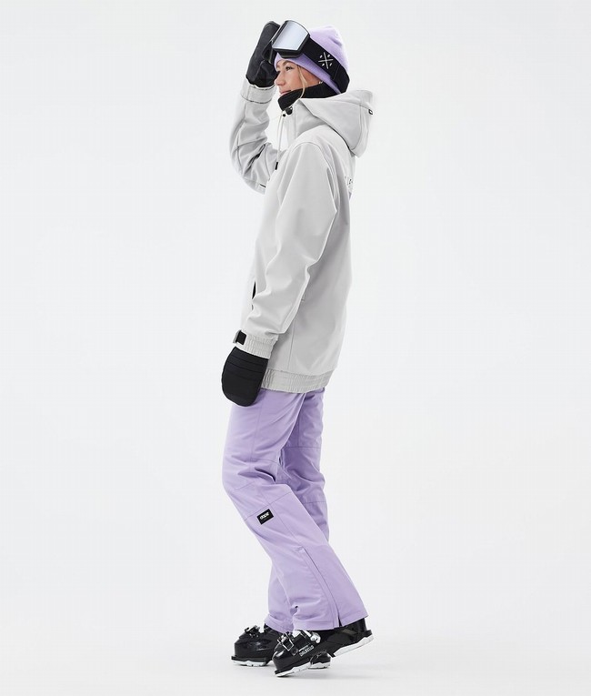 Women Dope Yeti W Ski Jackets Light Grey | QWMKFPY-92