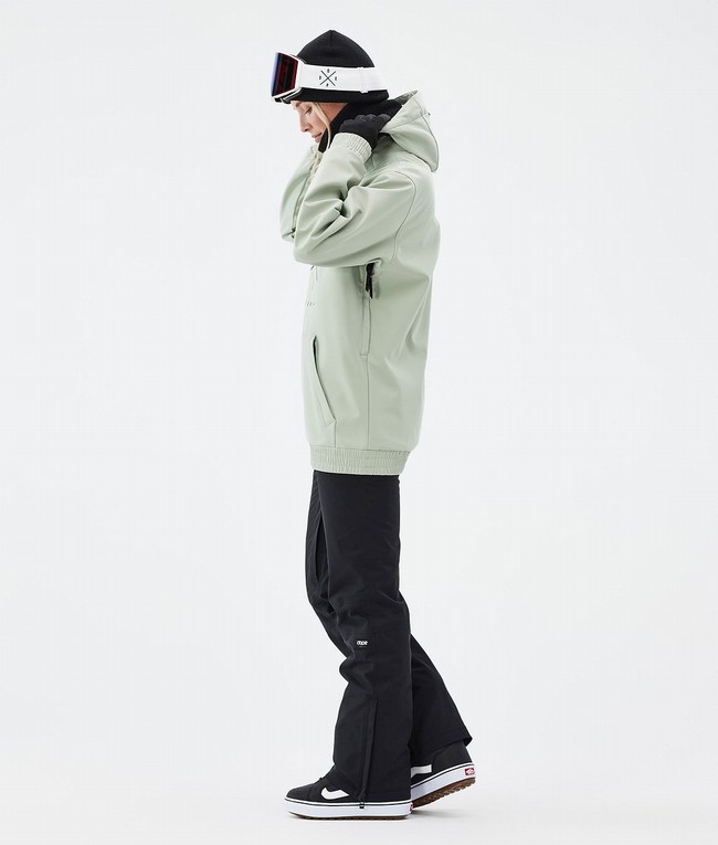 Women Dope Yeti W Snowboard Jackets Green | XWHKCVO-82