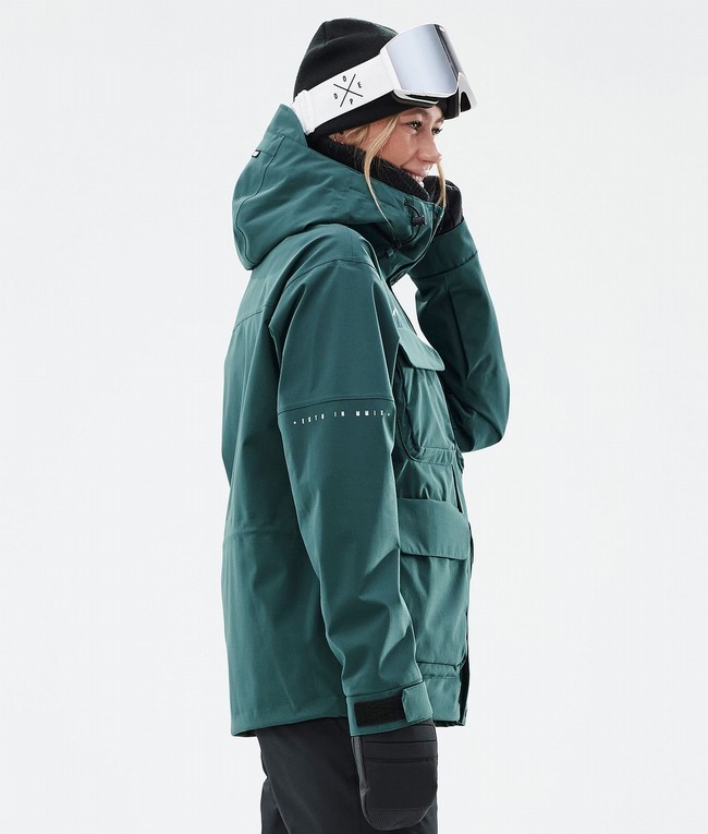 Women Dope Zenith W Ski Jackets Green | XJTDIUF-65