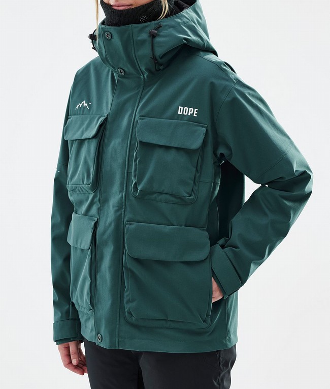 Women Dope Zenith W Ski Jackets Green | XJTDIUF-65