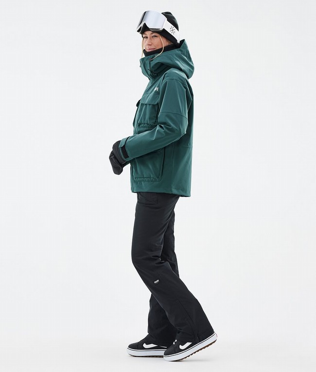 Women Dope Zenith W Snowboard Jackets Green | ZDESVTM-01